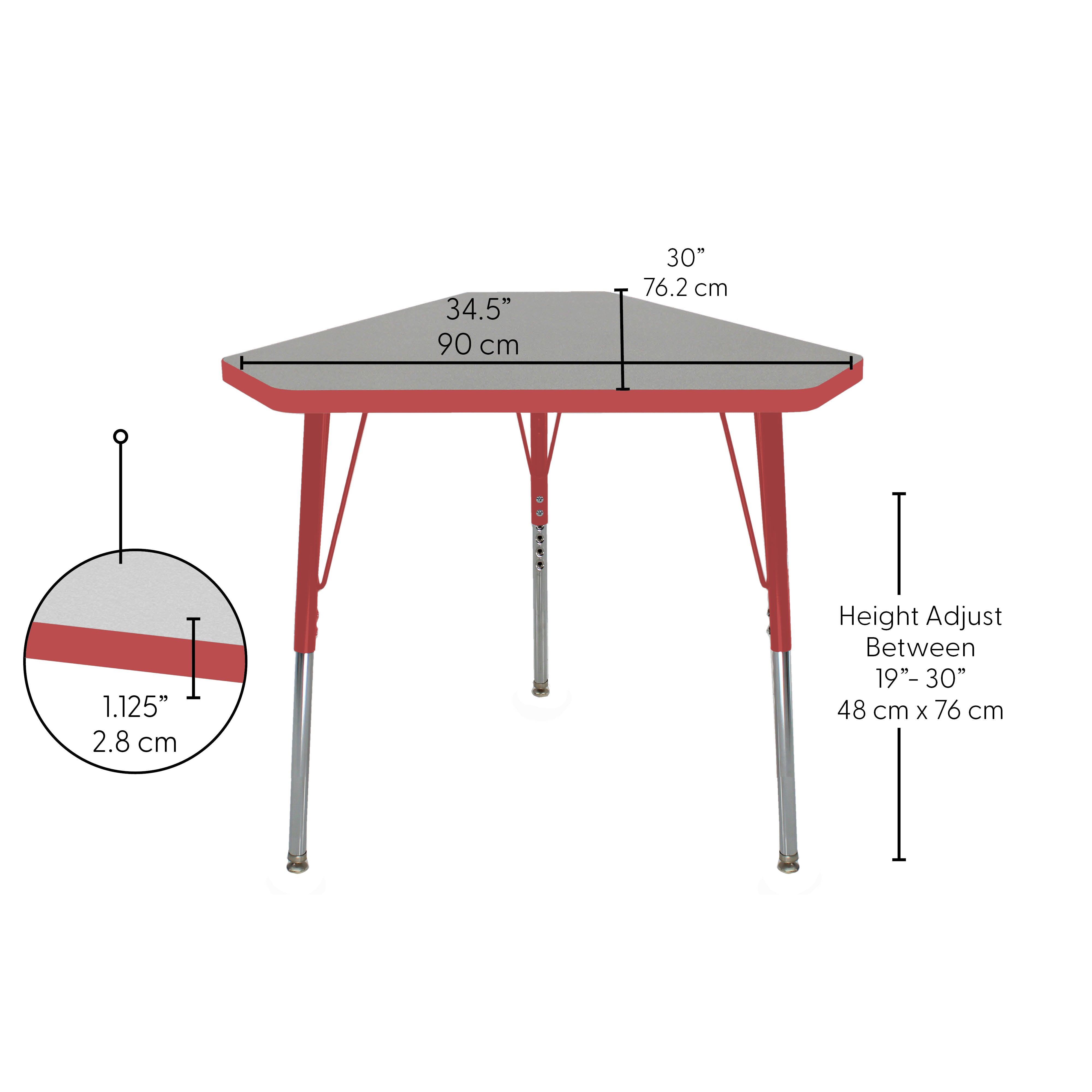TF Triangle 30x34 Stnd Swvl 12pk / Gray-Red