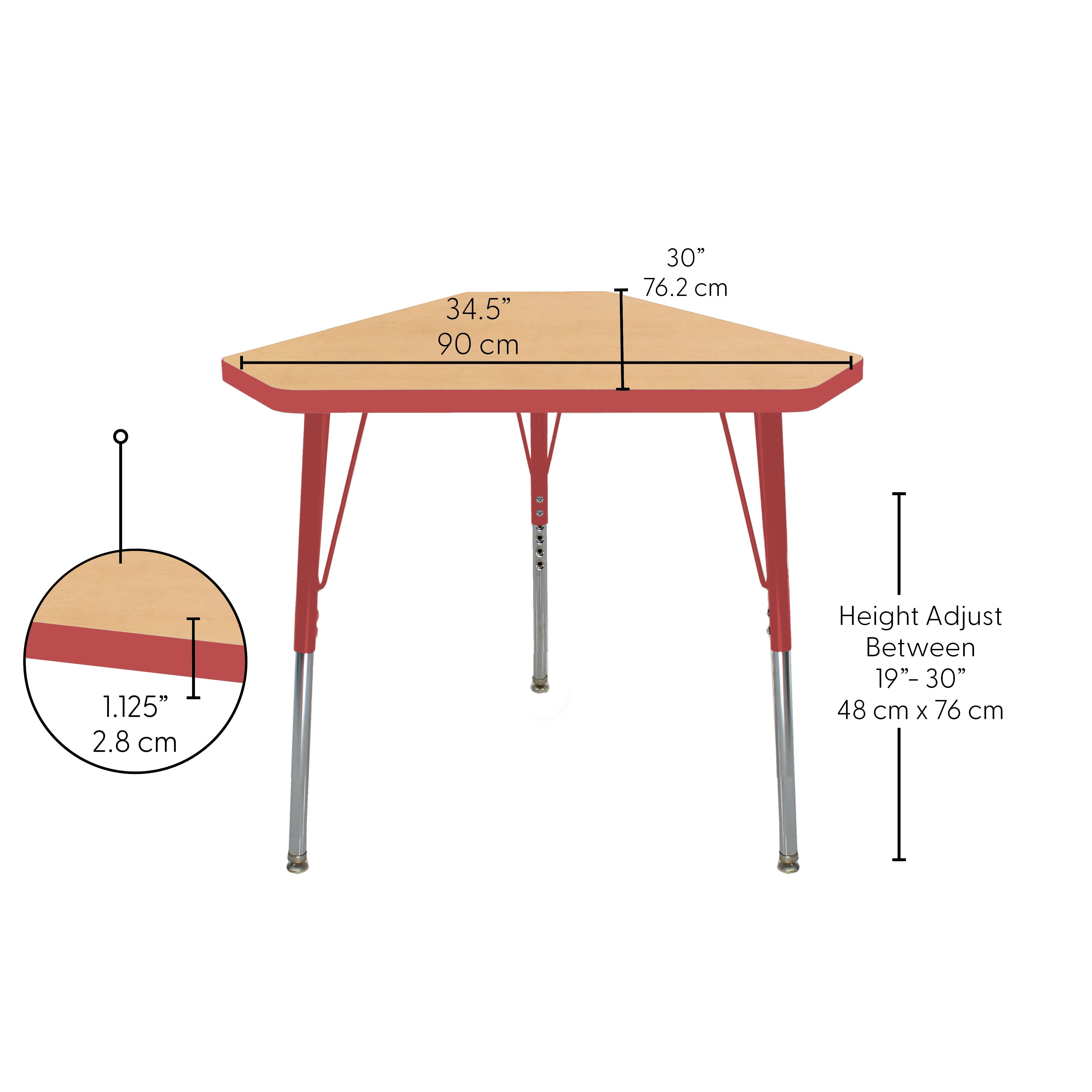 TF Triangle 30x34 Stnd Swvl 12pk / Maple-Red
