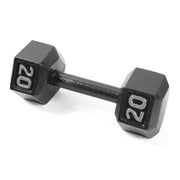 CAP 20 lb Black HEX Cast Iron Dumbbell