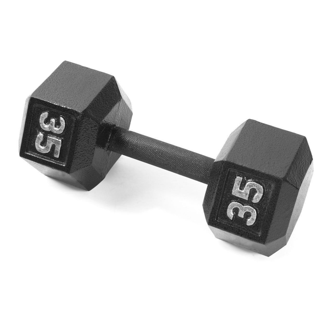 CAP 35 lb Black HEX Cast Iron Dumbbell