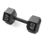 CAP 40 lb Black HEX Cast Iron Dumbbell