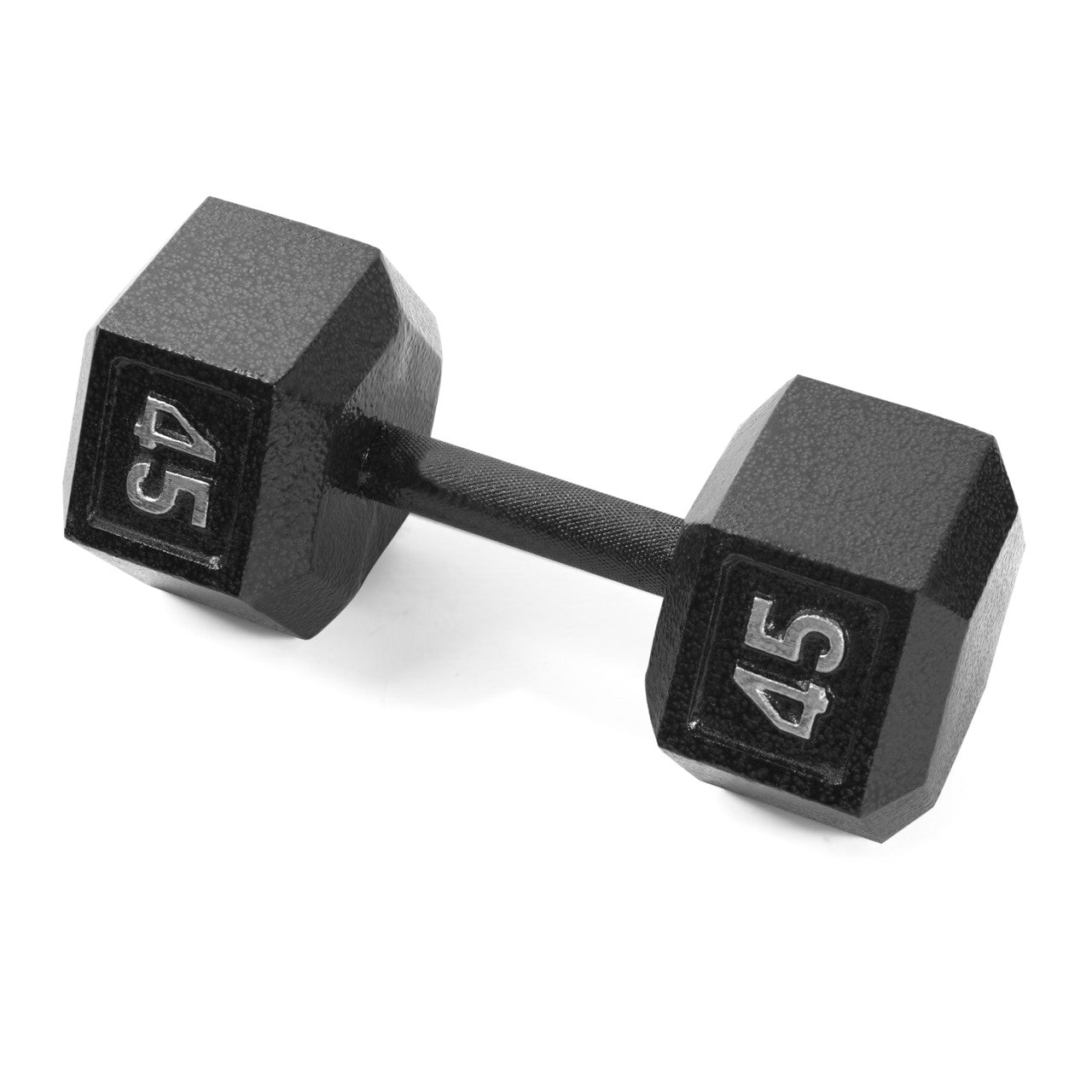 CAP 45 lb Black HEX Cast Iron Dumbbell