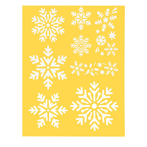 Darice Craft Stencils. Assorted Snowflakes. 8.5 X 11 Inches