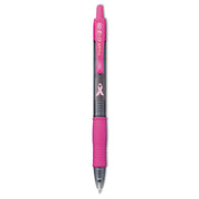 G2 Gel Rollingball Pens - 0.7 mm Fine Pen Point - Refillable - Retractable - Black Ink - Gel-based - Pink, Black Barrel - 2 / Pack