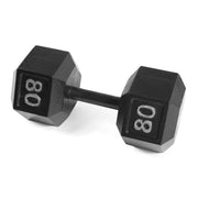 CAP 80 lb Black HEX Cast Iron Dumbbell