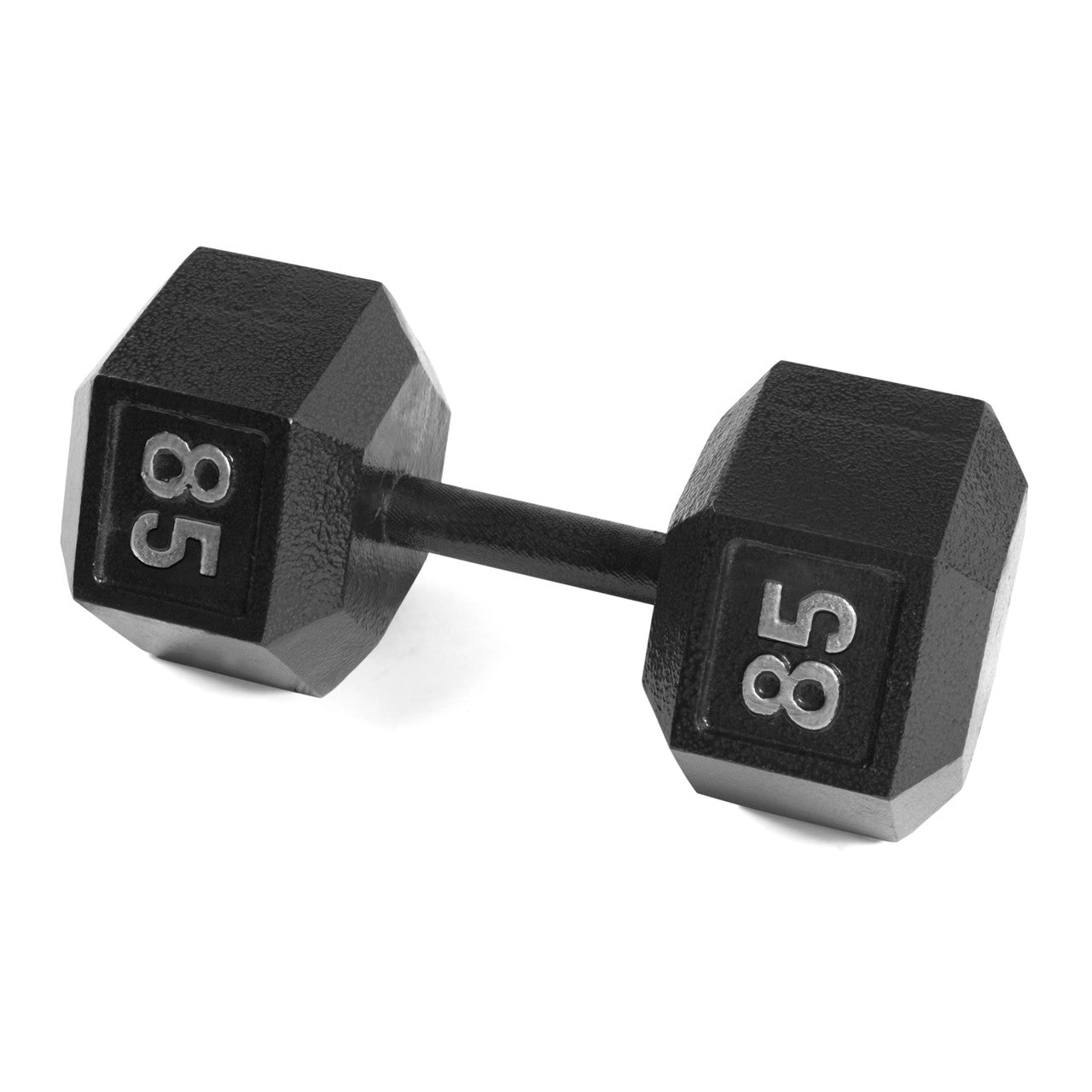 CAP 85 lb Black HEX Cast Iron Dumbbell