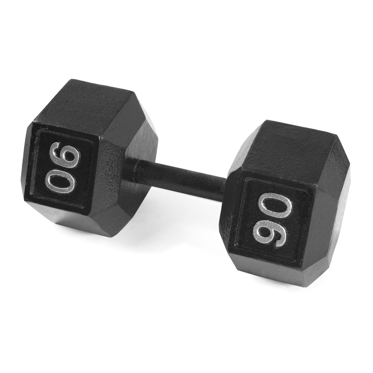 CAP 90 lb Black HEX Cast Iron Dumbbell