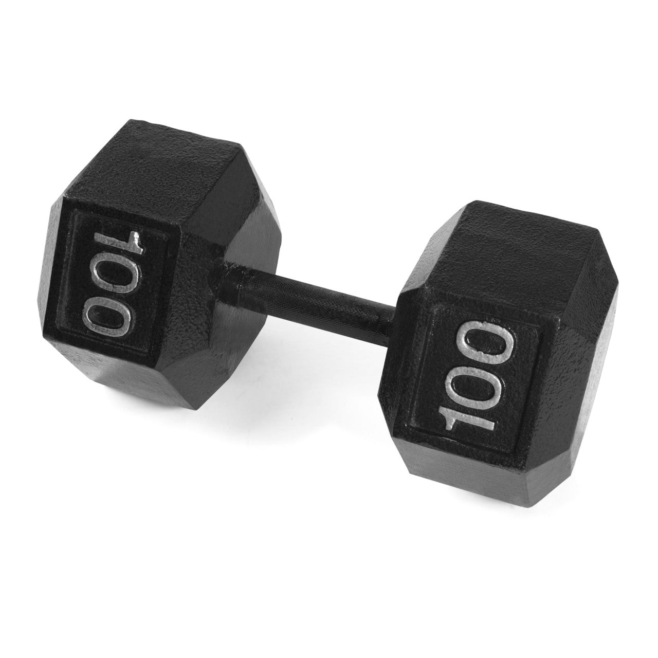 CAP 100 lb Black HEX Cast Iron Dumbbell