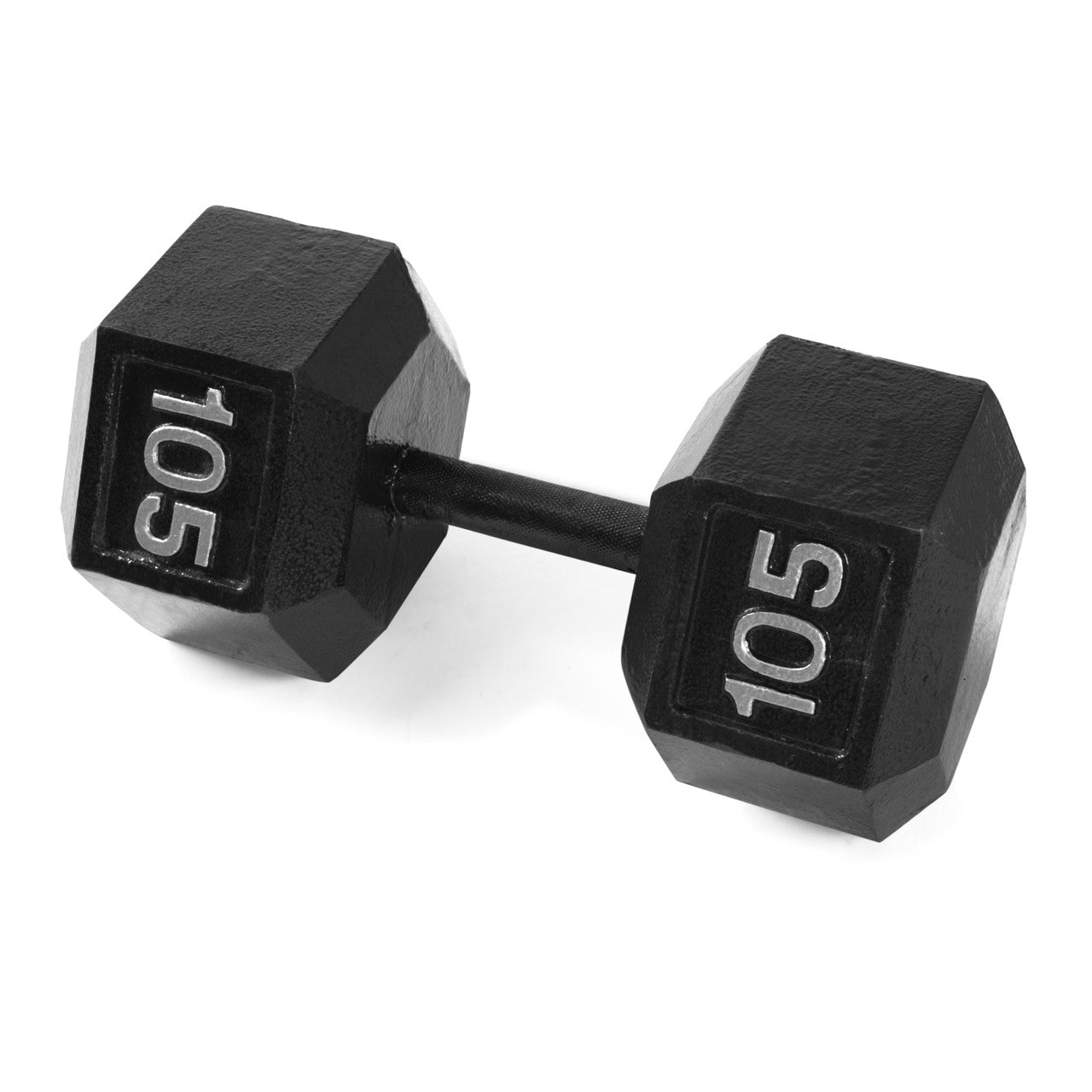 CAP 105 lb Black HEX Cast Iron Dumbbell