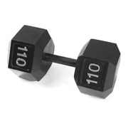 CAP 110 lb Black HEX Cast Iron Dumbbell