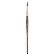 Neptune Round Brush, Synthetic Bristles, Short Handle Watercolor Paintbrush, Dark Wood, Size 6, 1 Count