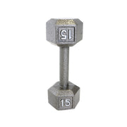 CAP 15 lb Cast Iron Dumbbell, Gray