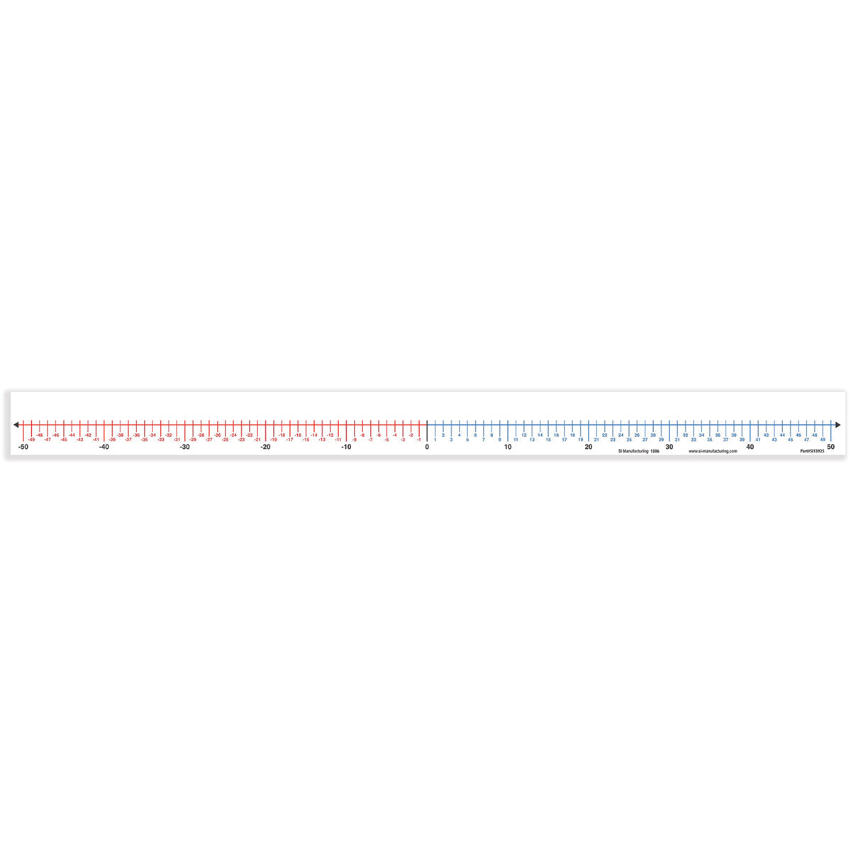 Desk Number Line (-50 to + 50), Set of 35