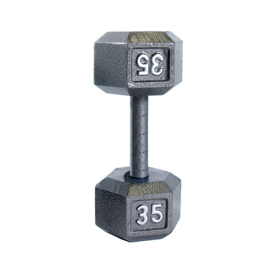 CAP 35 lb Cast Iron Dumbbell, Gray