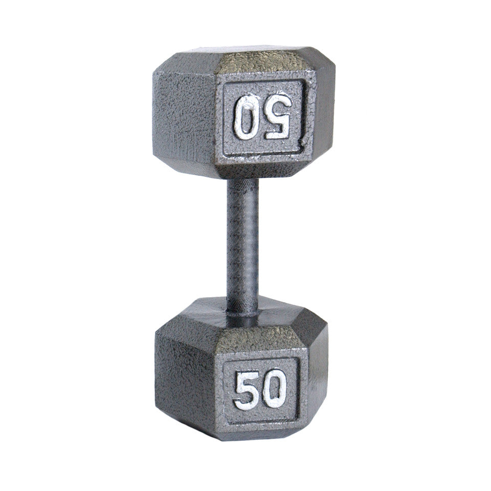 CAP 50 lb Cast Iron Dumbbell, Gray