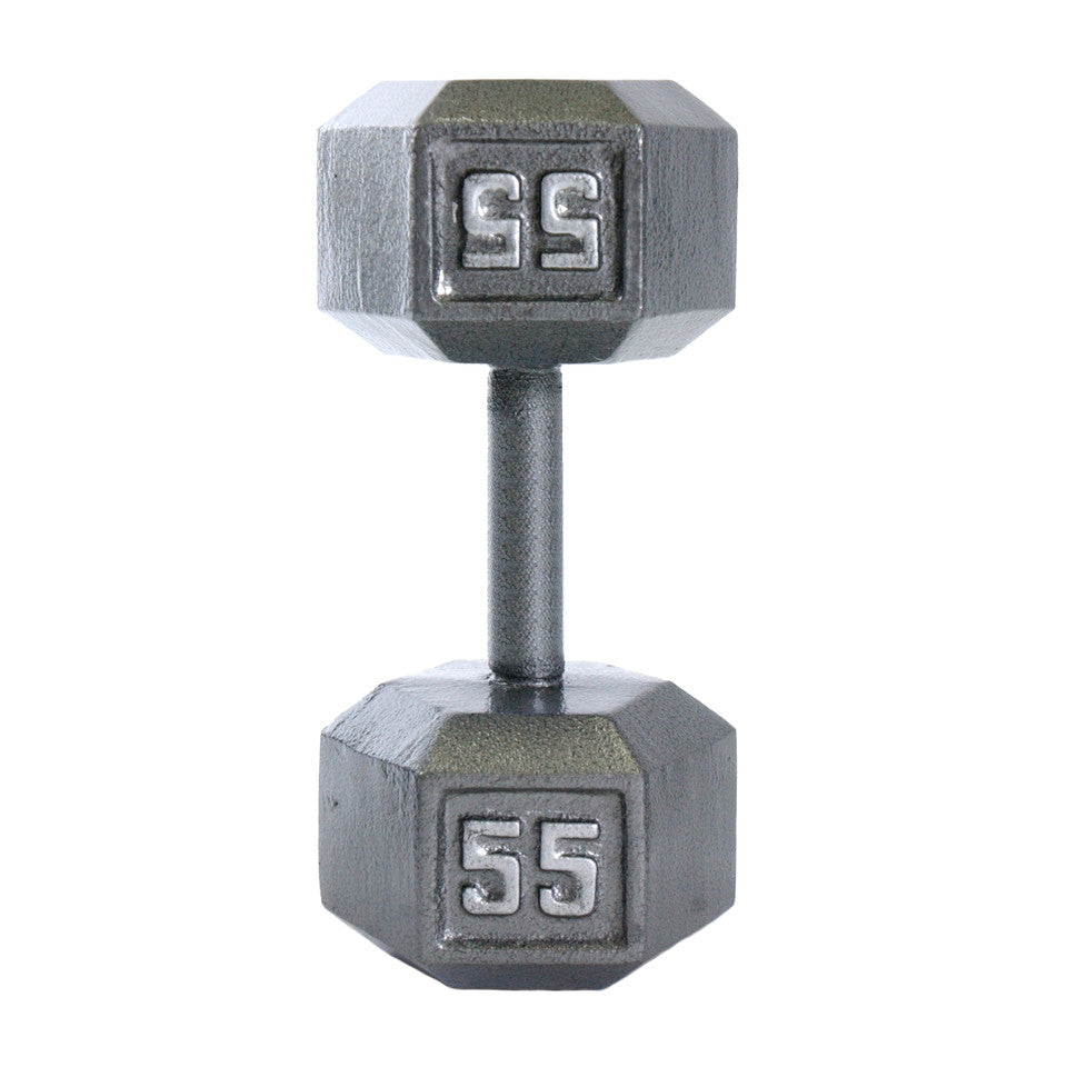 CAP 55 lb Cast Iron Dumbbell, Gray