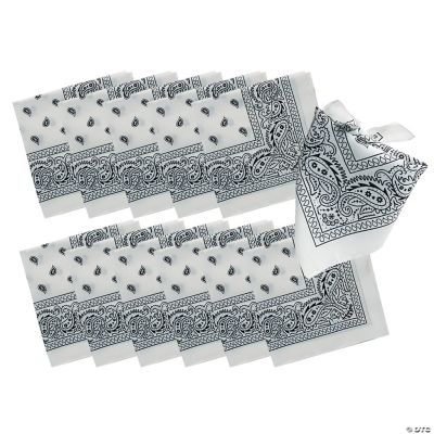 White Bandanas - 12 Pieces