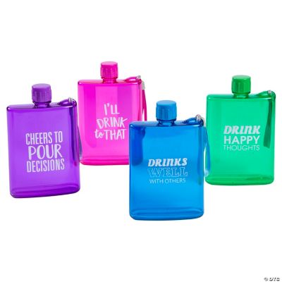 Plastic Flask 12Oz - 12 Pieces