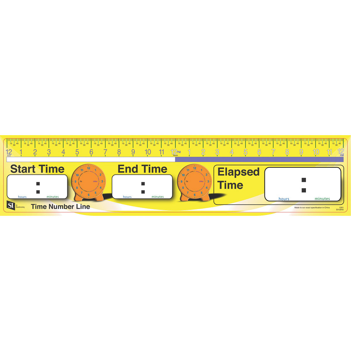 Time Number Line, Set of 10