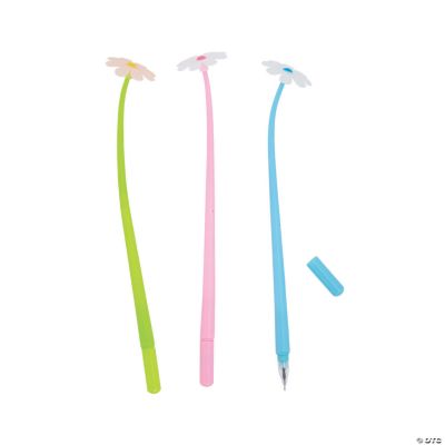 Uv Color Change Flower Pens - 12 Pieces