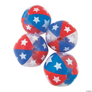 Red White Blue Beach Ball - 12 Pieces