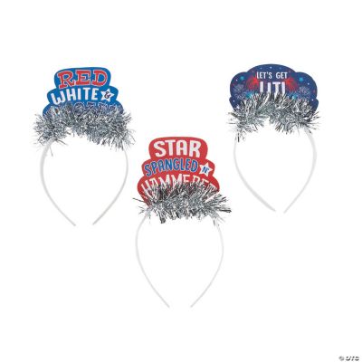 Patriotic Party Headbands - 8 Pieces