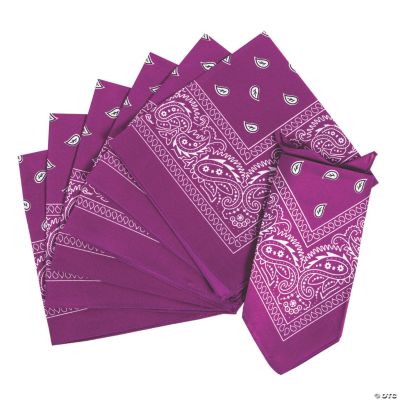 Purple Bandanas - 12 Pieces