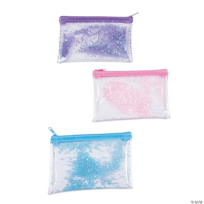 Transparent Confetti Coin Purses - 12 Pieces