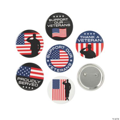 Veteran Buttons - 24 Pieces