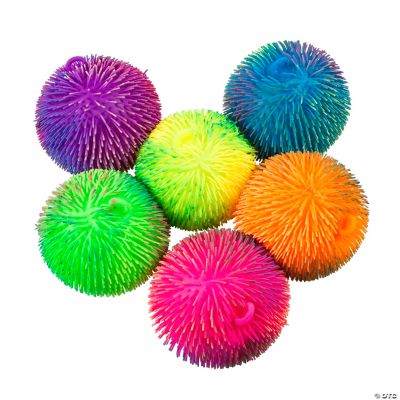 Multihued Puffer Balls - 6 Pieces