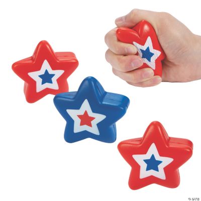 Patriotic Stress Stars - 12 Pieces