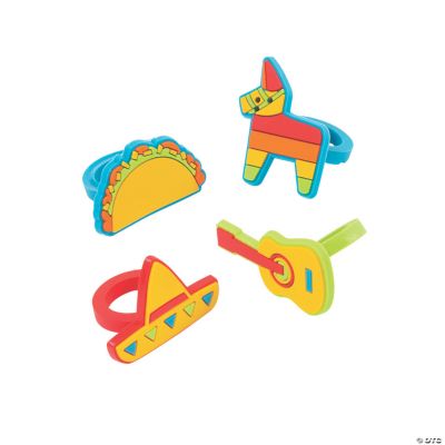 Fiesta Rubber Molded Rings - 12 Pieces