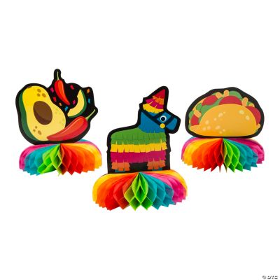 Fiesta Honeycomb Asst Centerpiece - 3 Pieces