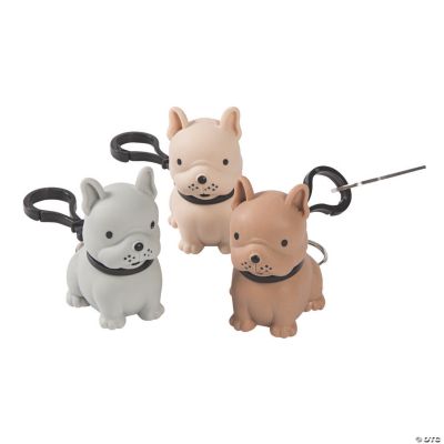 Squeeze-A-Dohz Bulldog Key Chains - 12 Pieces