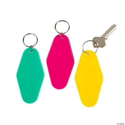 Plastic Motel Keychain - 12 Pieces