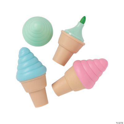 Ice Cream Shaped Highlighter - 12 Pieces