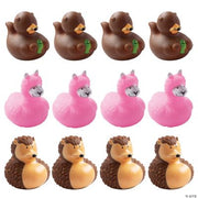 Cute Animals Rubber Ducks - 12 Pieces