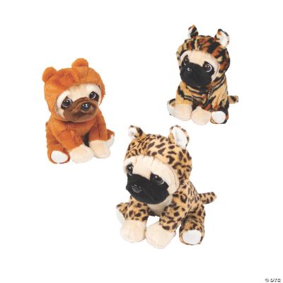 Plush Jungle Pugs - 3 Pieces
