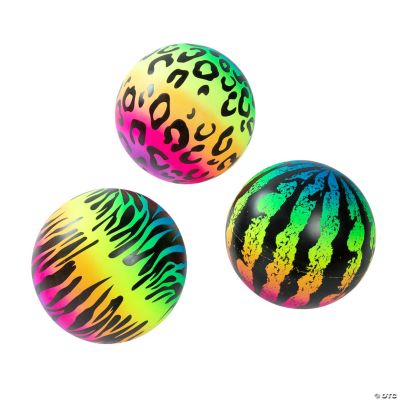 Rainbow Asst Prints Ball - 6 Pieces