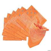 Orange Bandanas - 12 Pieces