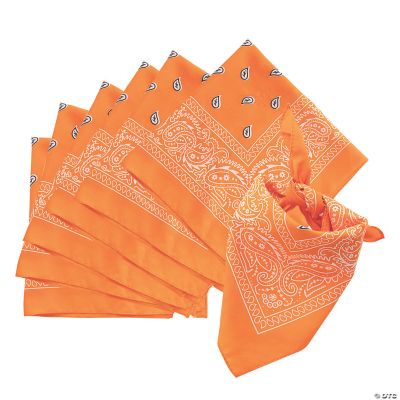 Orange Bandanas - 12 Pieces