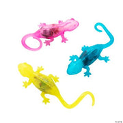 Goo Filled Lizard With Bugs Squeeze Toy - 12 Pieces