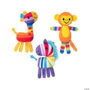Rainbow Plush Animals - 12 Pieces