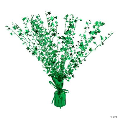 Green Sm Foil Burst Centerpiece - 1 Piece