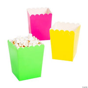 Neon Mini Popcorn Boxes - 24 Pieces