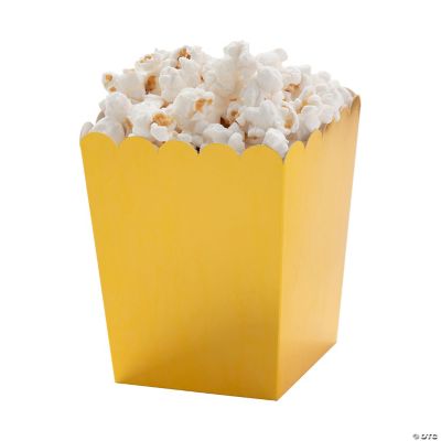 Gold Metallic Mini Popcorn Box - 24 Pieces