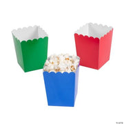 Mini Asst Color Popcorn Boxes - 24 Pieces