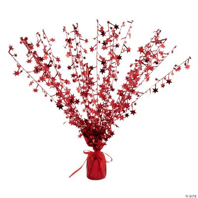Red Small Foil Burst Centerpiece - 1 Piece