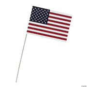 Patriotic Metal Mini Flags - 12 Pieces