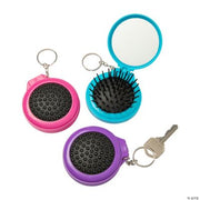 Pop Up Hair Brush Keychain - 12 Pieces